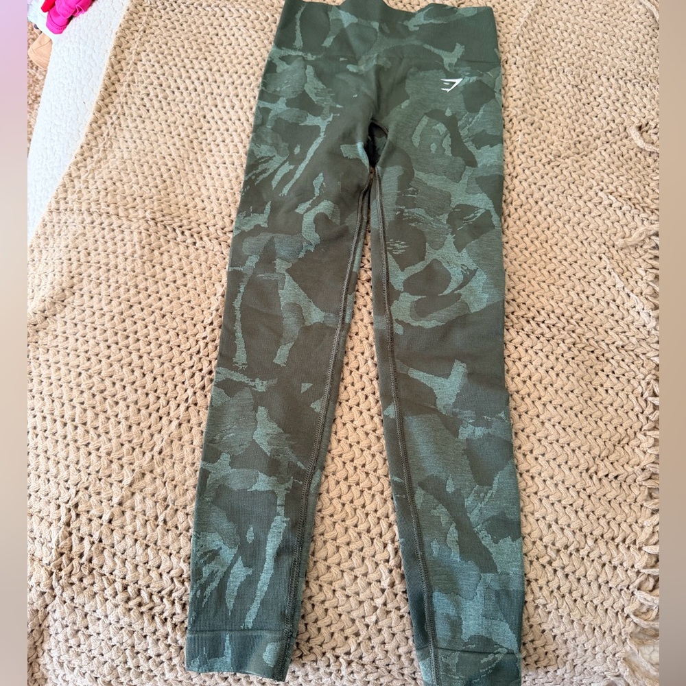 Gymshark Olive Green Camo Leggings